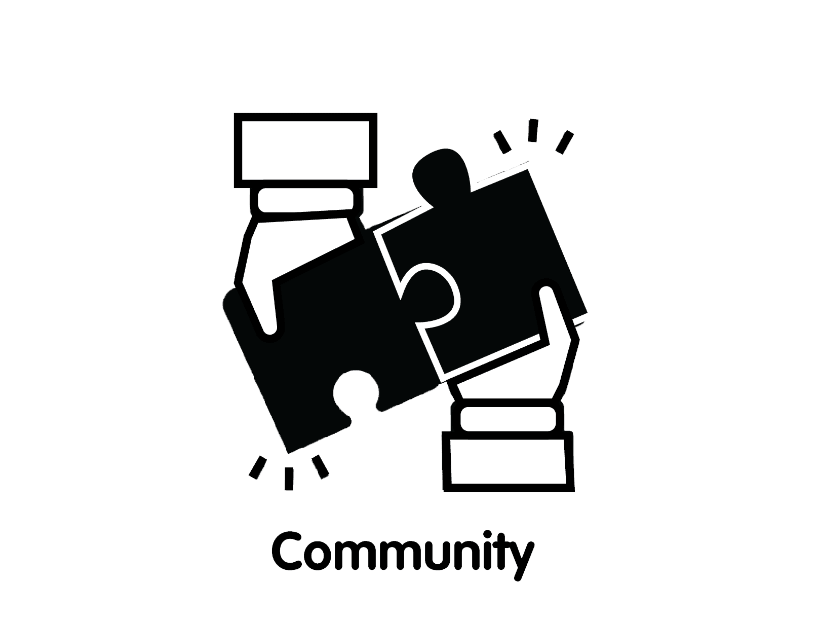 Community with puzzle icon